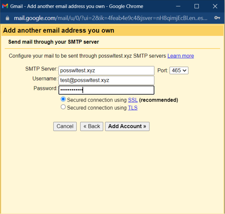 SMTP Details