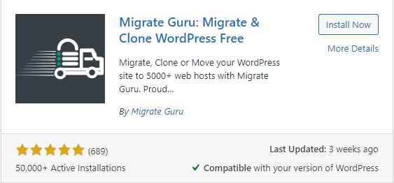 Search for Migrate Guru