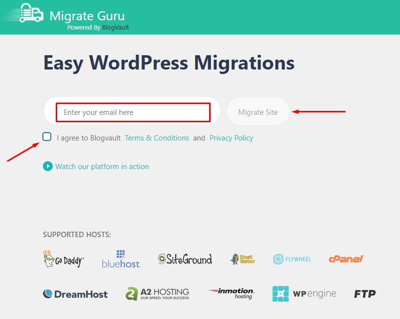 Migrate Guru Home Page