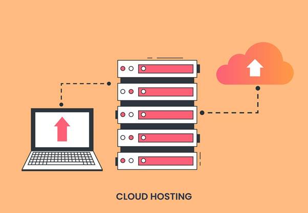 Cloud Hosting Server Illustration