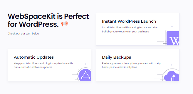 WebSpaceKit is perfect for WordPress