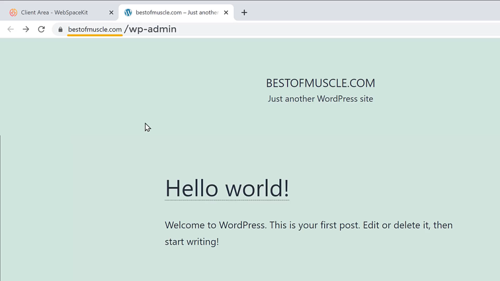 How to Make a WordPress Website - Step 3:  Add /wp-admin